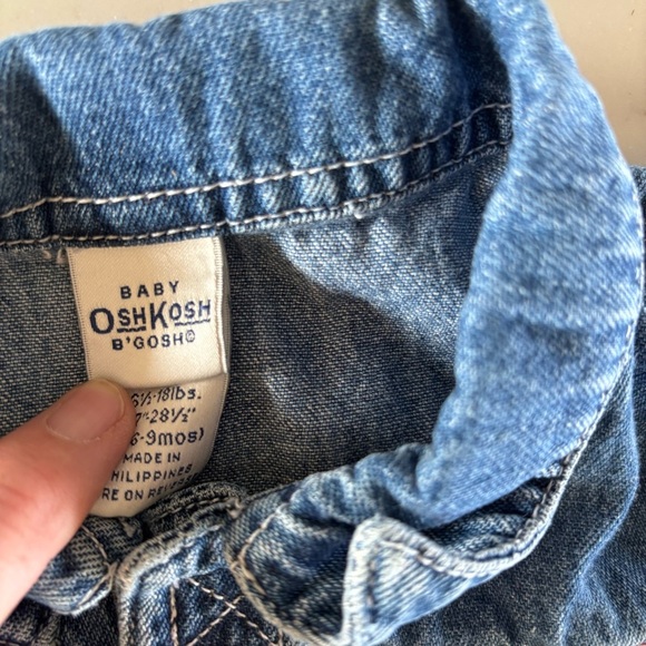 OshKosh Vintage Denim Jacket Classic Repair Shop Size 6-9 months - Picture 3 of 10